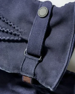 Gloves suede blue