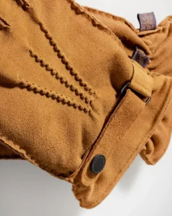 Gloves suede cognac