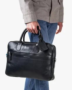 Office sleeve leather black