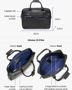 Office sleeve leather black