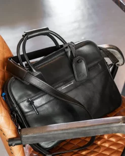 Office sleeve leather black