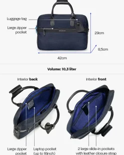 Office sleeve textile blue