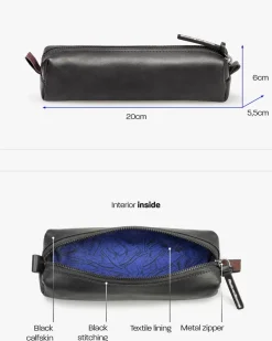 Pencil pounch leather black